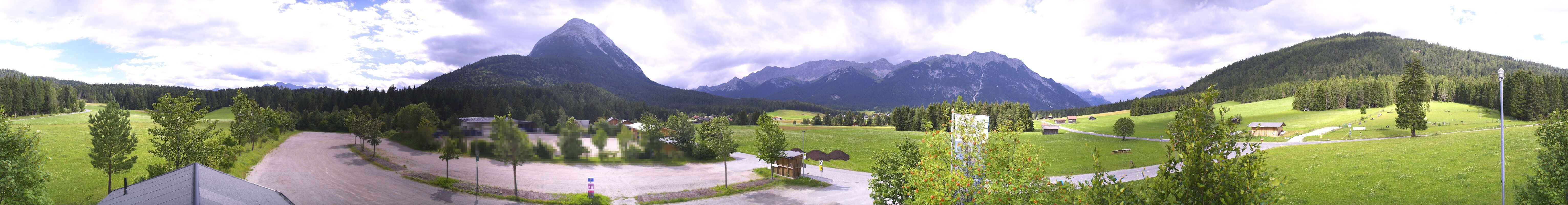 Archiv Foto Webcam Leutasch Moos - Rödlach Parkplatz