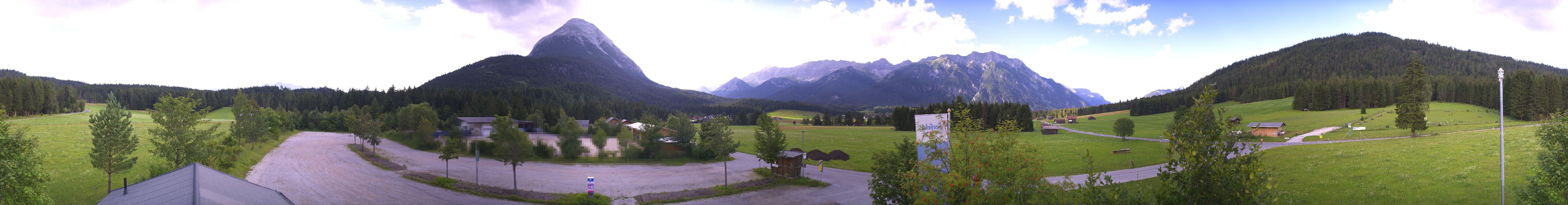 Archiv Foto Webcam Leutasch Moos - Rödlach Parkplatz