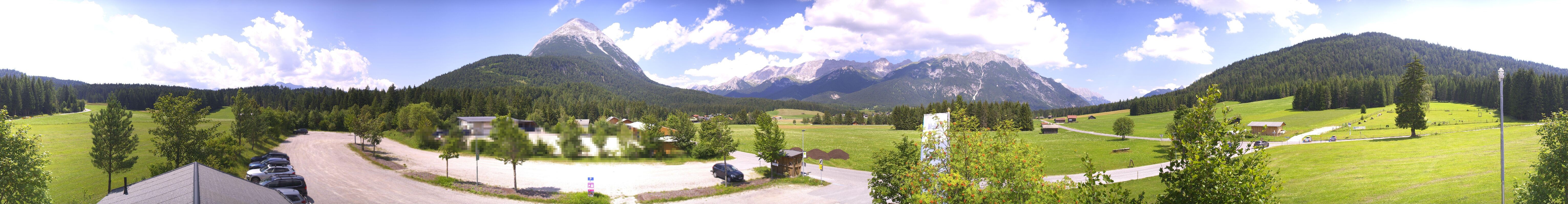 Archiv Foto Webcam Leutasch Moos - Rödlach Parkplatz