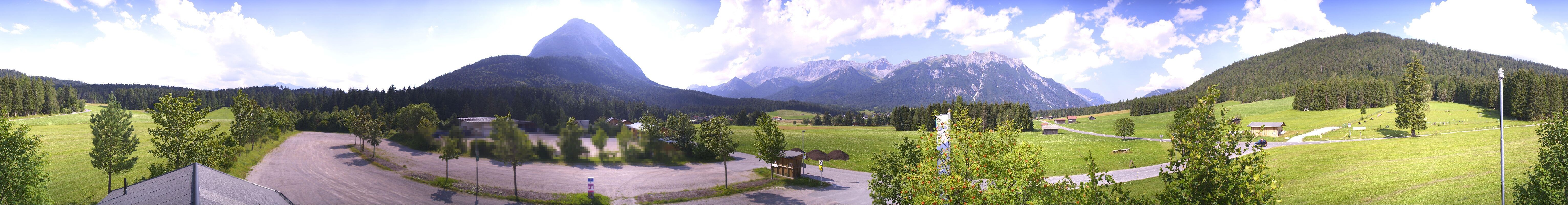 Archiv Foto Webcam Leutasch Moos - Rödlach Parkplatz