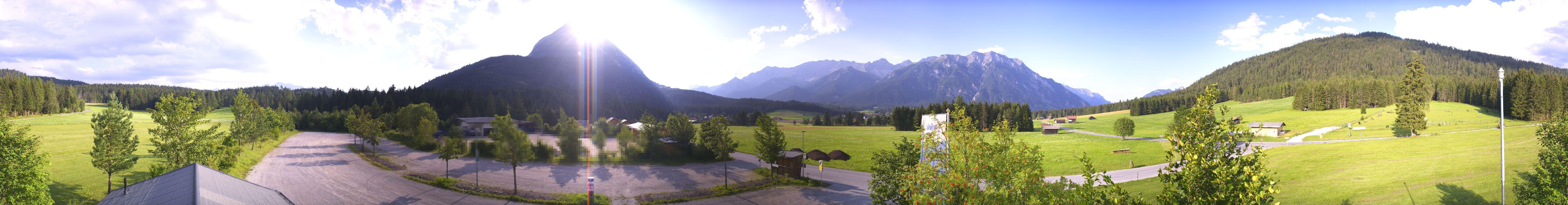 Archiv Foto Webcam Leutasch Moos - Rödlach Parkplatz