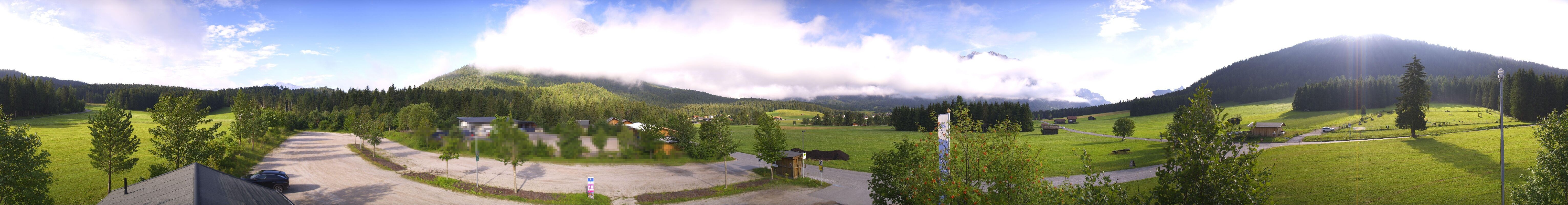 Archiv Foto Webcam Leutasch Moos - Rödlach Parkplatz