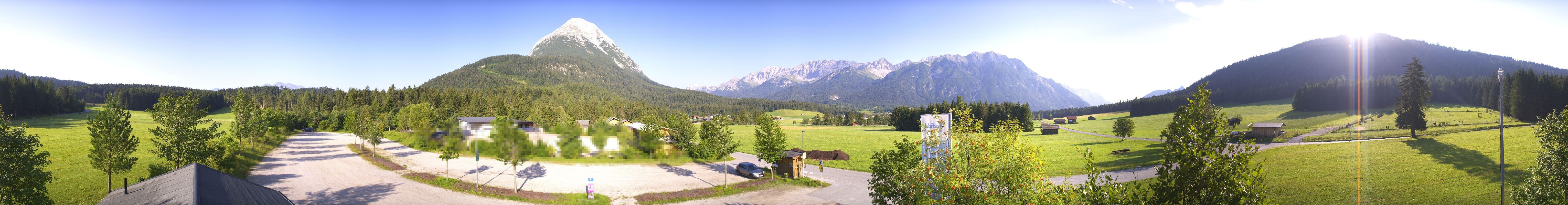 Archiv Foto Webcam Leutasch Moos - Rödlach Parkplatz