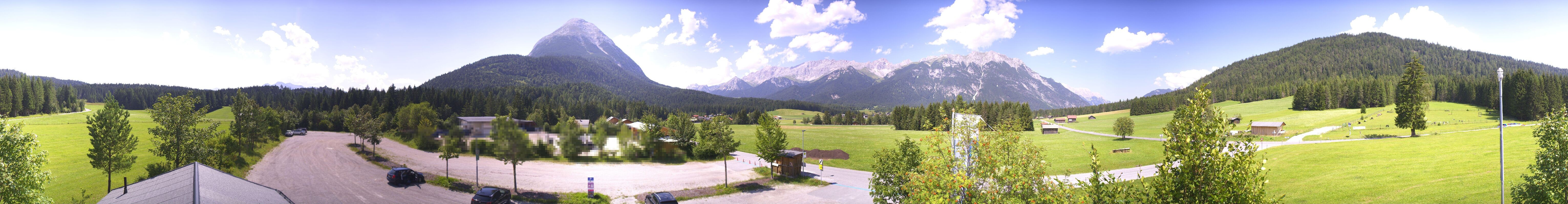 Archiv Foto Webcam Leutasch Moos - Rödlach Parkplatz