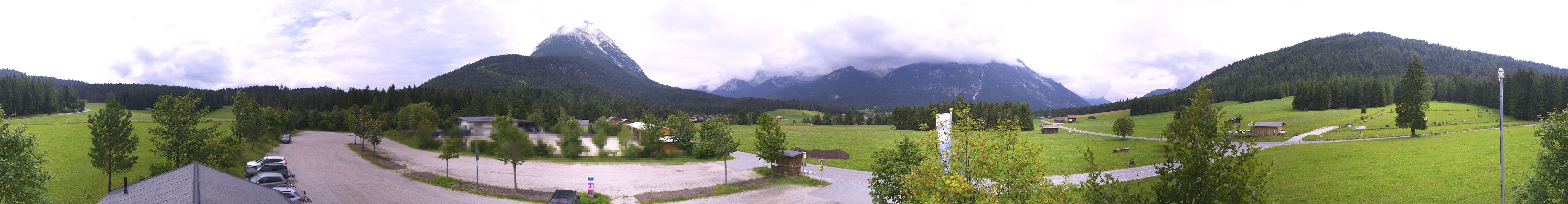 Archiv Foto Webcam Leutasch Moos - Rödlach Parkplatz
