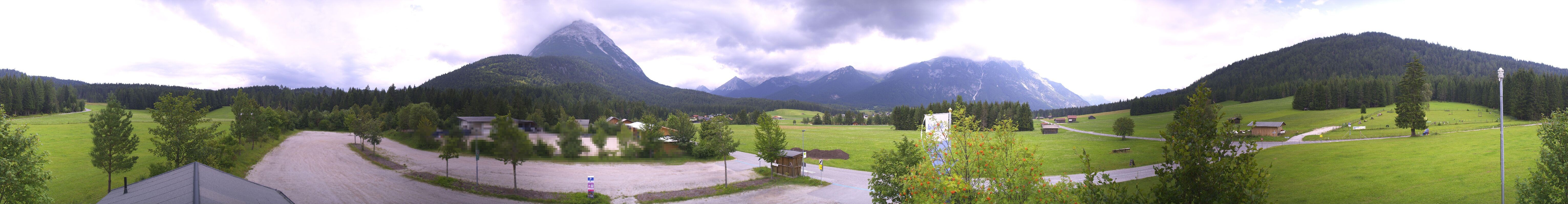 Archiv Foto Webcam Leutasch Moos - Rödlach Parkplatz
