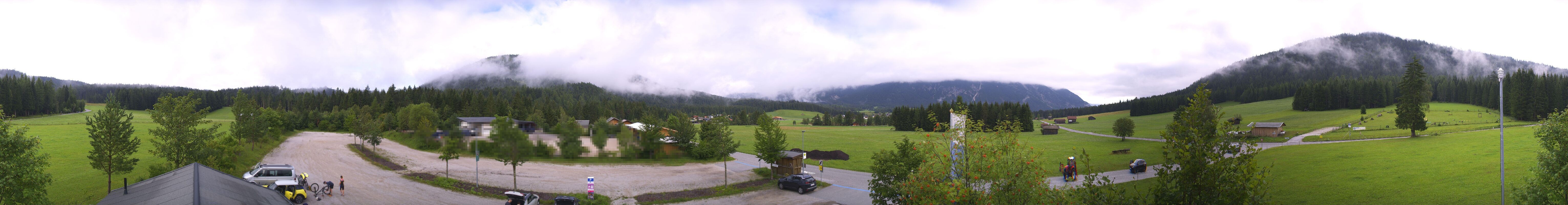 Archiv Foto Webcam Leutasch Moos - Rödlach Parkplatz