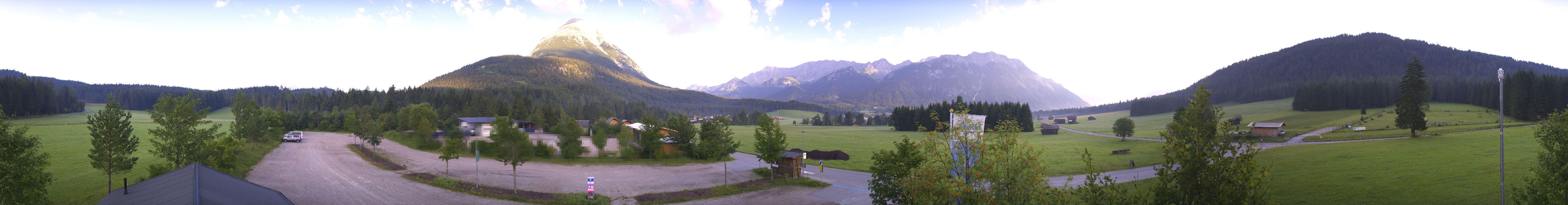Archiv Foto Webcam Leutasch Moos - Rödlach Parkplatz