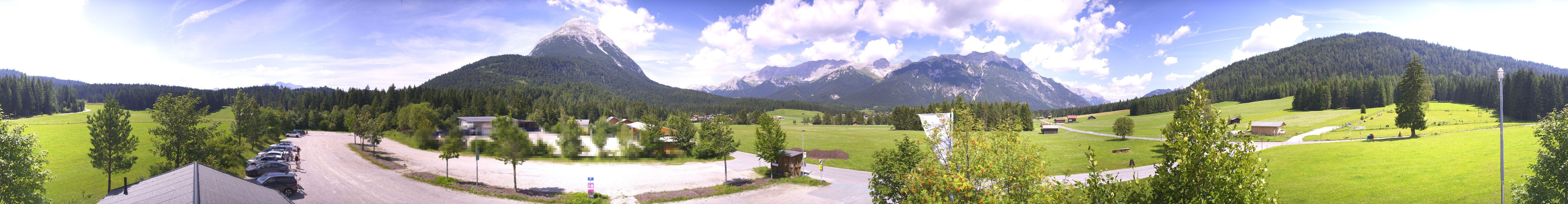 Archiv Foto Webcam Leutasch Moos - Rödlach Parkplatz