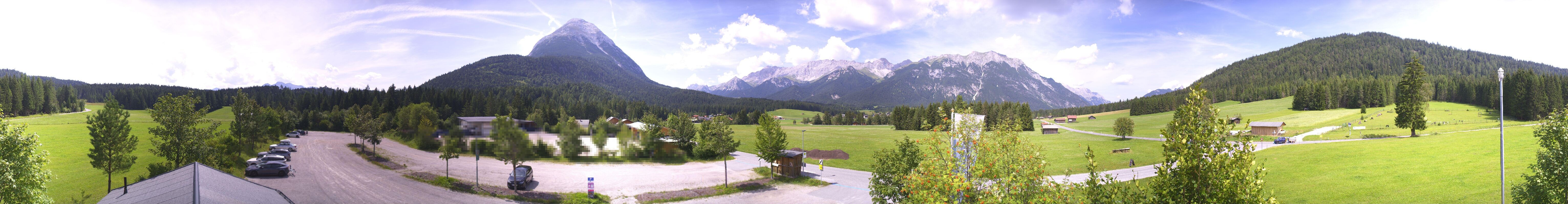 Archiv Foto Webcam Leutasch Moos - Rödlach Parkplatz