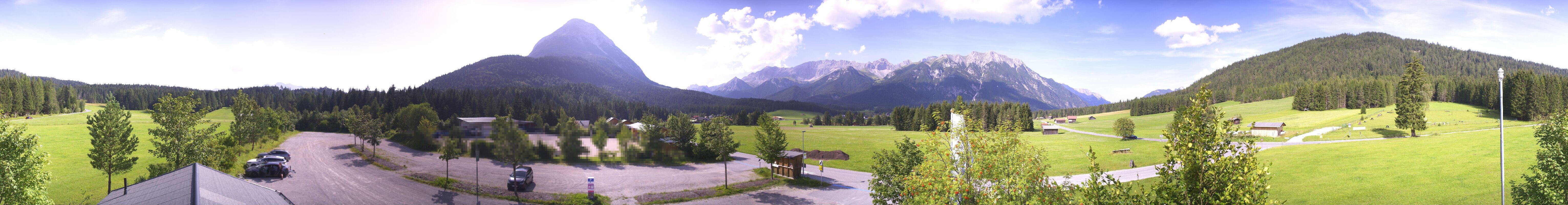 Archiv Foto Webcam Leutasch Moos - Rödlach Parkplatz