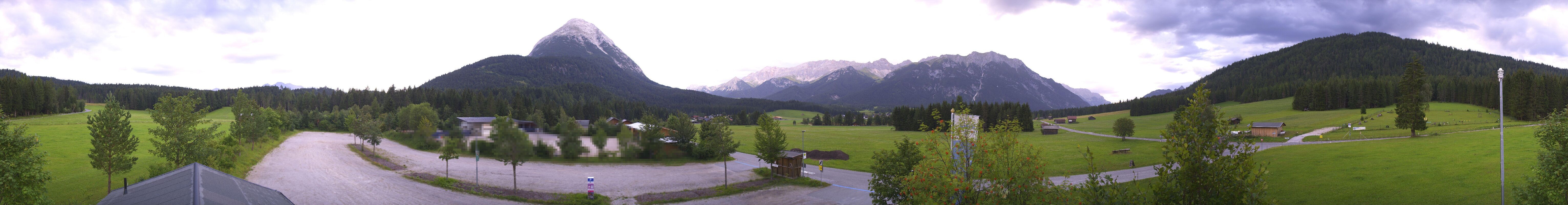 Archiv Foto Webcam Leutasch Moos - Rödlach Parkplatz
