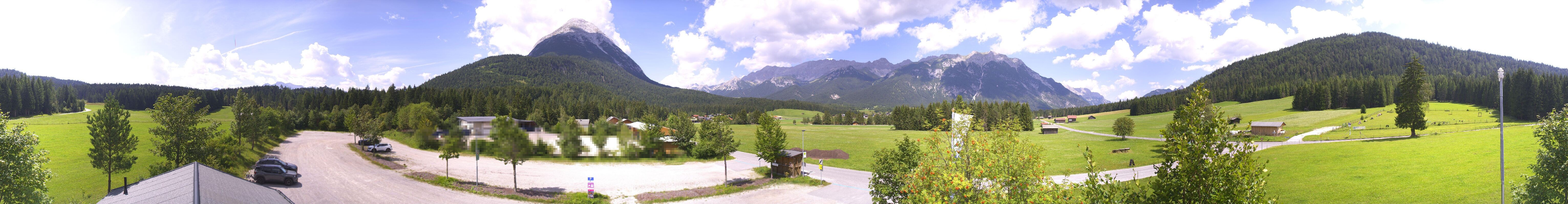 Archiv Foto Webcam Leutasch Moos - Rödlach Parkplatz