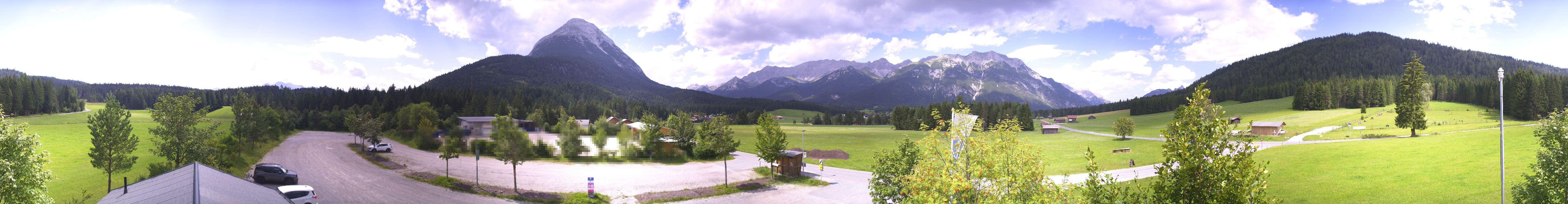 Archiv Foto Webcam Leutasch Moos - Rödlach Parkplatz