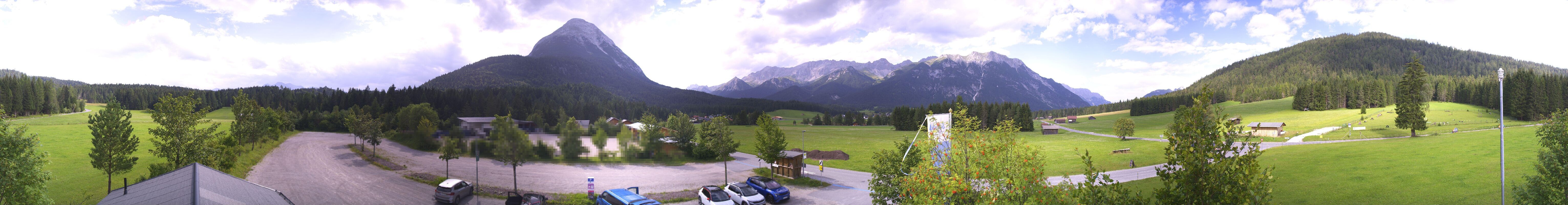 Archiv Foto Webcam Leutasch Moos - Rödlach Parkplatz