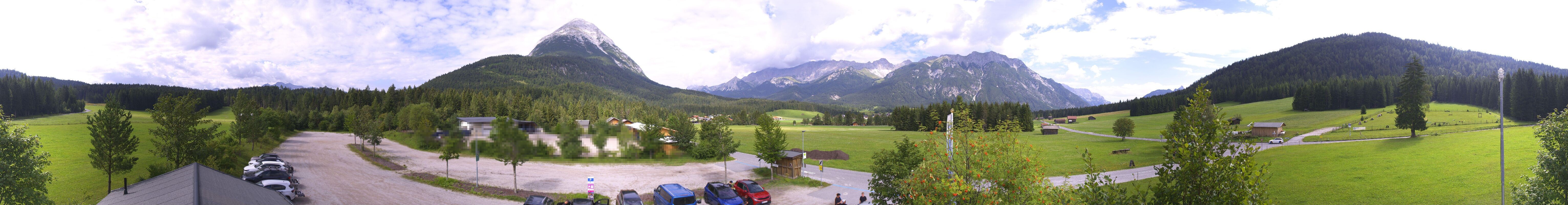 Archiv Foto Webcam Leutasch Moos - Rödlach Parkplatz