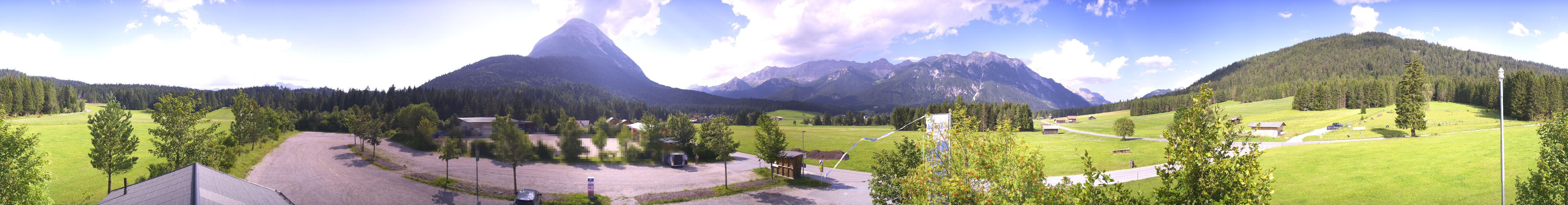 Archiv Foto Webcam Leutasch Moos - Rödlach Parkplatz