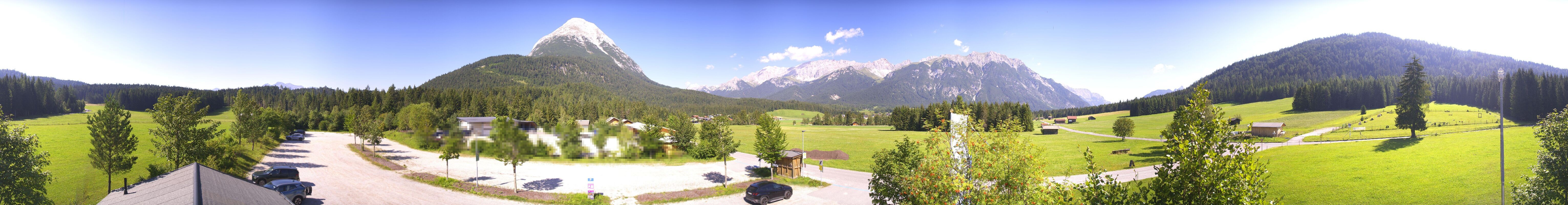 Archiv Foto Webcam Leutasch Moos - Rödlach Parkplatz