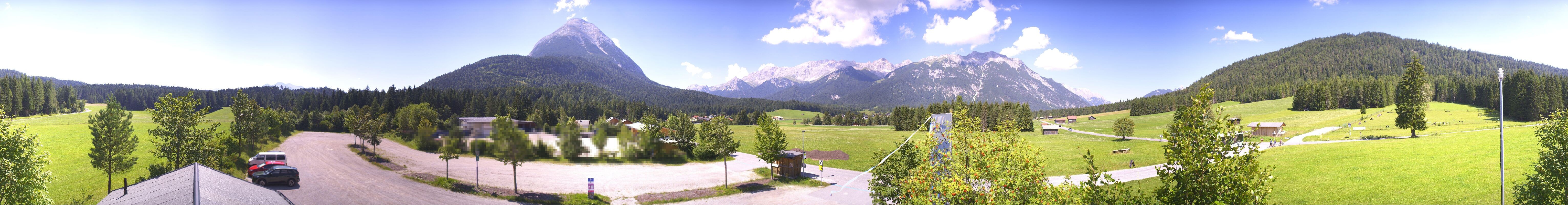 Archiv Foto Webcam Leutasch Moos - Rödlach Parkplatz