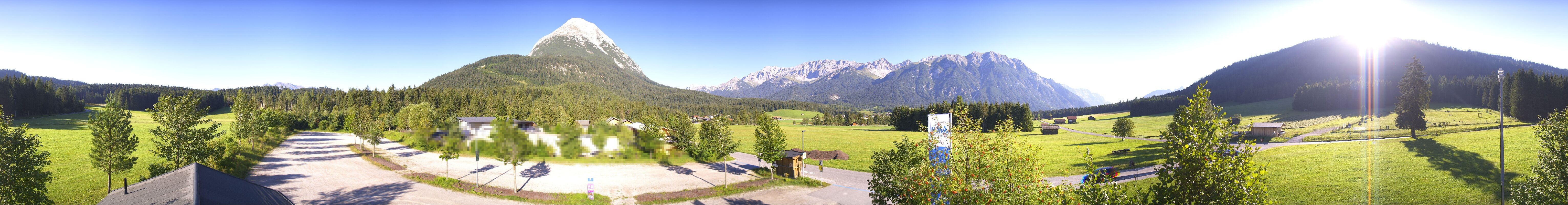 Archiv Foto Webcam Leutasch Moos - Rödlach Parkplatz