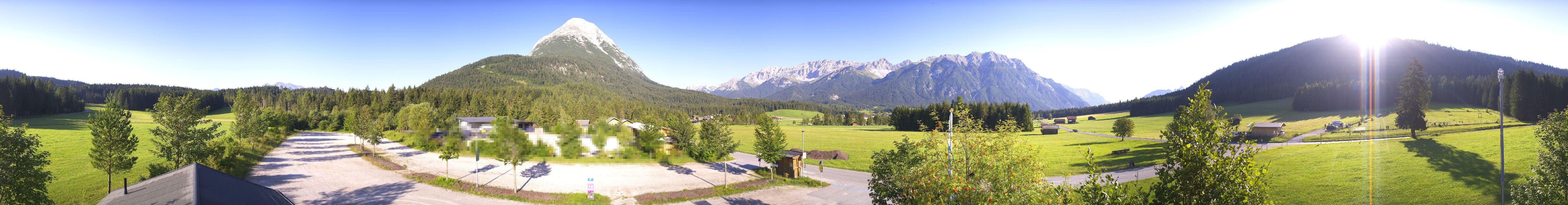Archiv Foto Webcam Leutasch Moos - Rödlach Parkplatz