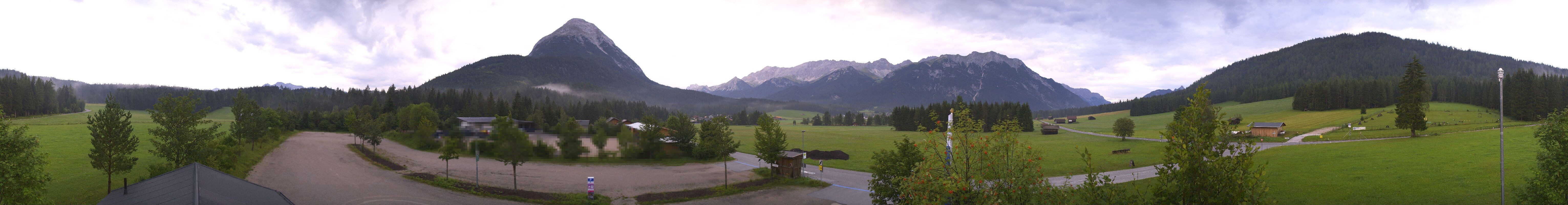 Archiv Foto Webcam Leutasch Moos - Rödlach Parkplatz
