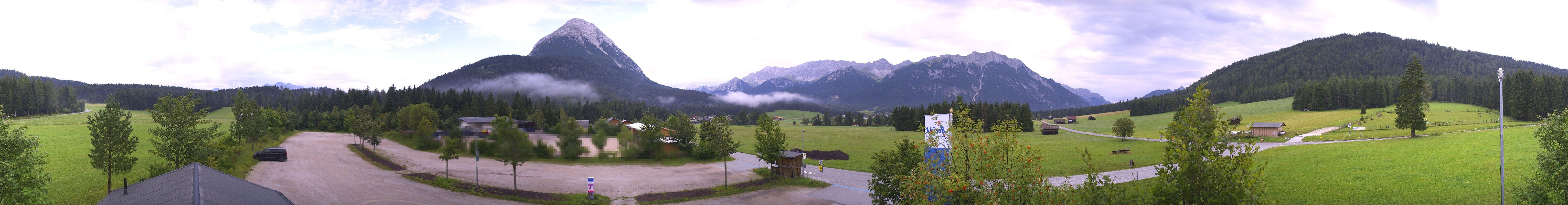 Archiv Foto Webcam Leutasch Moos - Rödlach Parkplatz