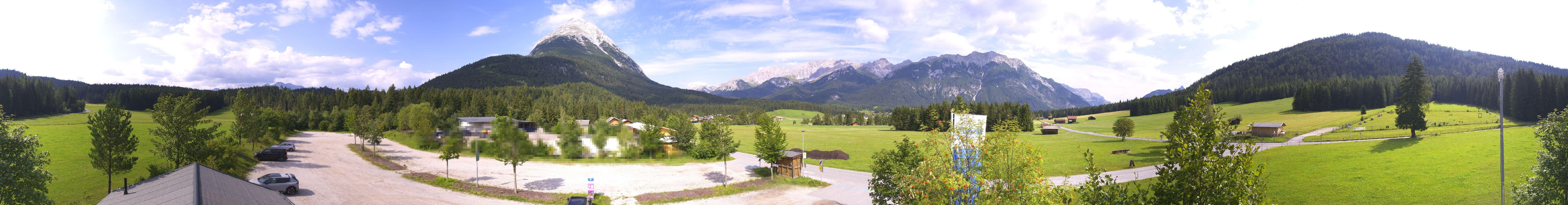 Archiv Foto Webcam Leutasch Moos - Rödlach Parkplatz