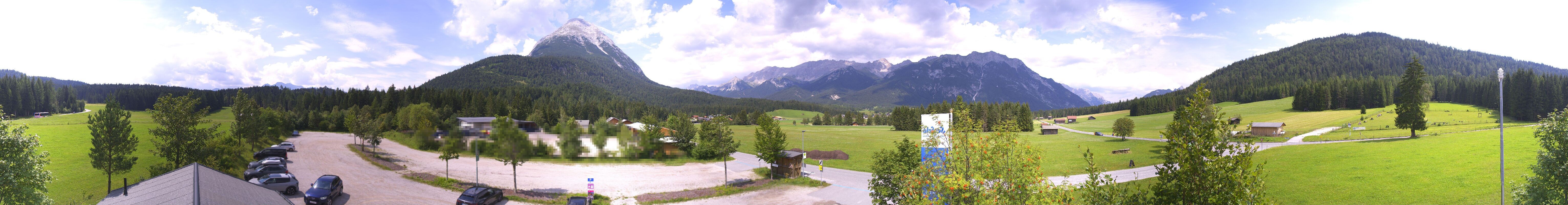 Archiv Foto Webcam Leutasch Moos - Rödlach Parkplatz
