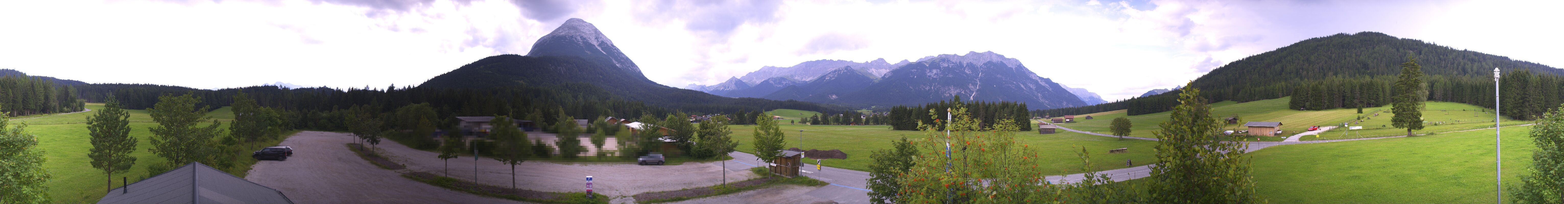 Archiv Foto Webcam Leutasch Moos - Rödlach Parkplatz