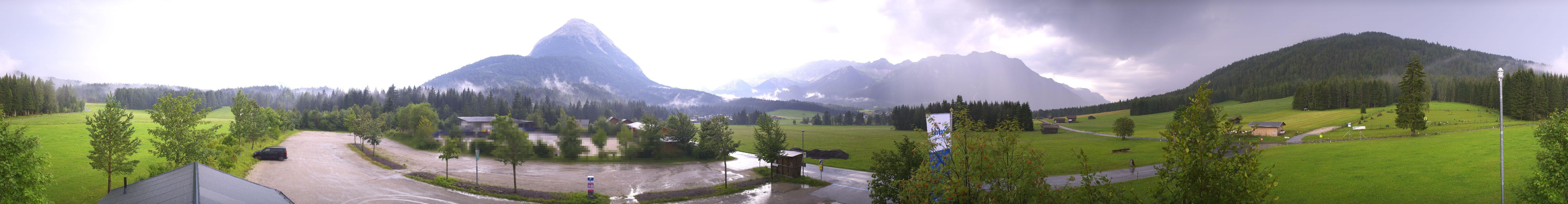Archiv Foto Webcam Leutasch Moos - Rödlach Parkplatz