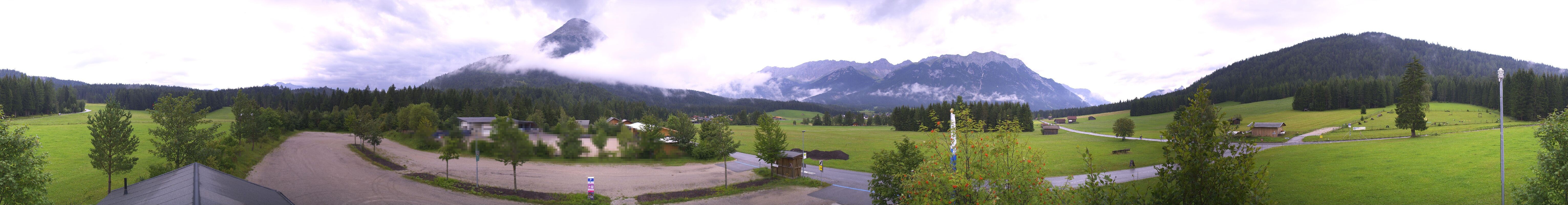 Archiv Foto Webcam Leutasch Moos - Rödlach Parkplatz