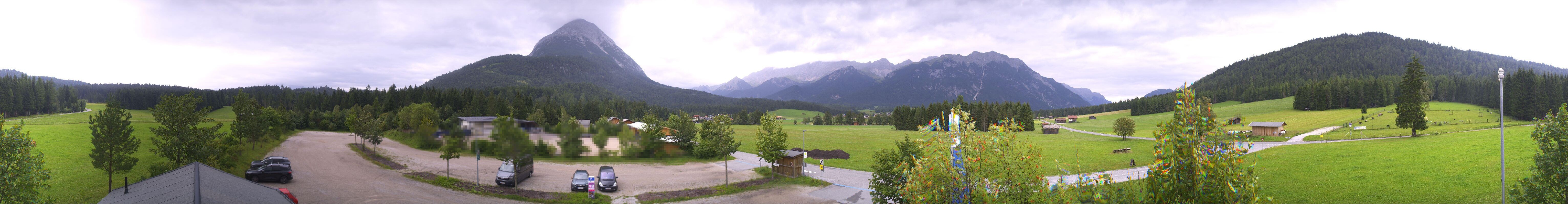 Archiv Foto Webcam Leutasch Moos - Rödlach Parkplatz