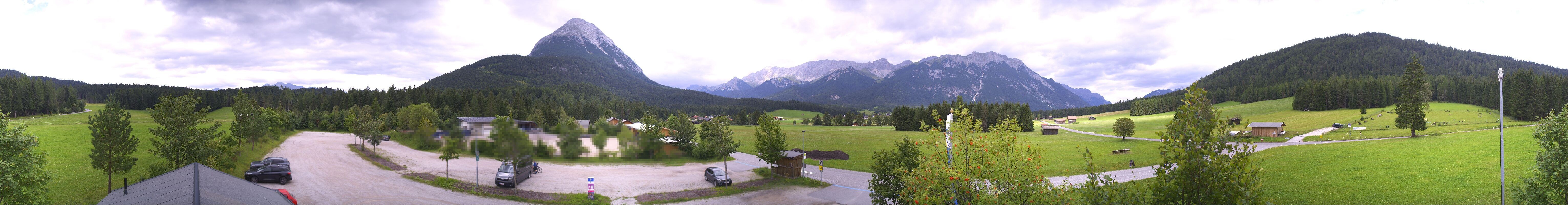 Archiv Foto Webcam Leutasch Moos - Rödlach Parkplatz