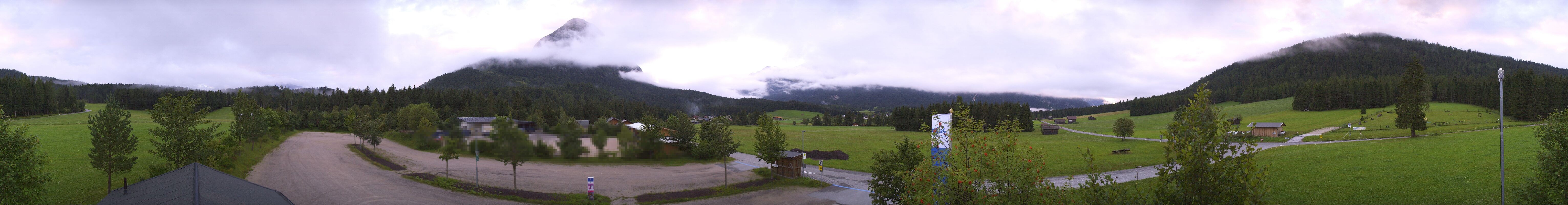 Archiv Foto Webcam Leutasch Moos - Rödlach Parkplatz