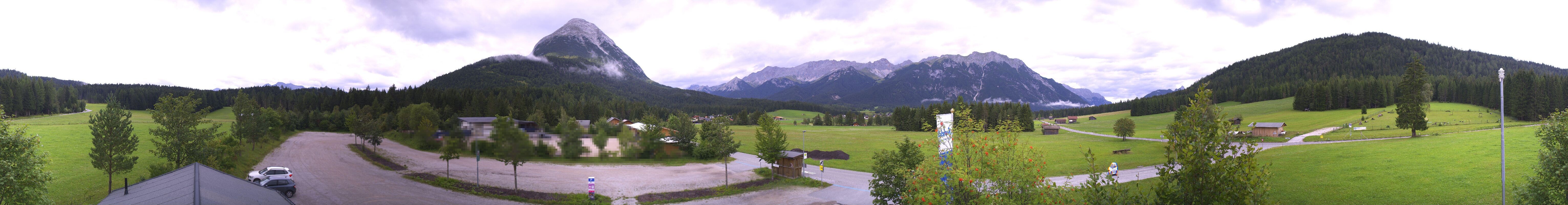 Archiv Foto Webcam Leutasch Moos - Rödlach Parkplatz