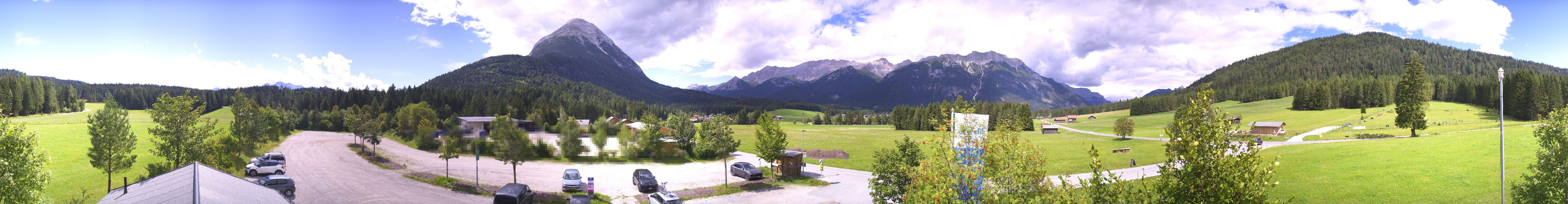 Archiv Foto Webcam Leutasch Moos - Rödlach Parkplatz