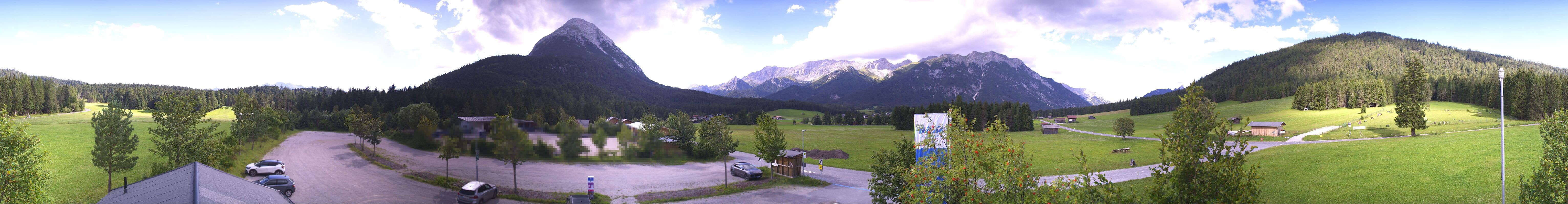 Archiv Foto Webcam Leutasch Moos - Rödlach Parkplatz