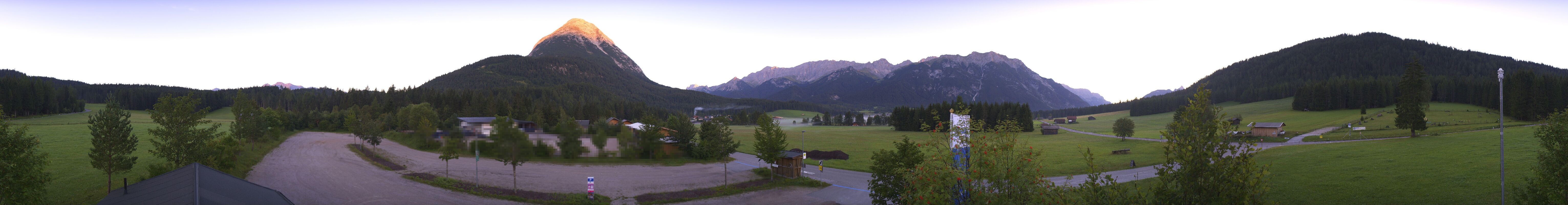 Archiv Foto Webcam Leutasch Moos - Rödlach Parkplatz
