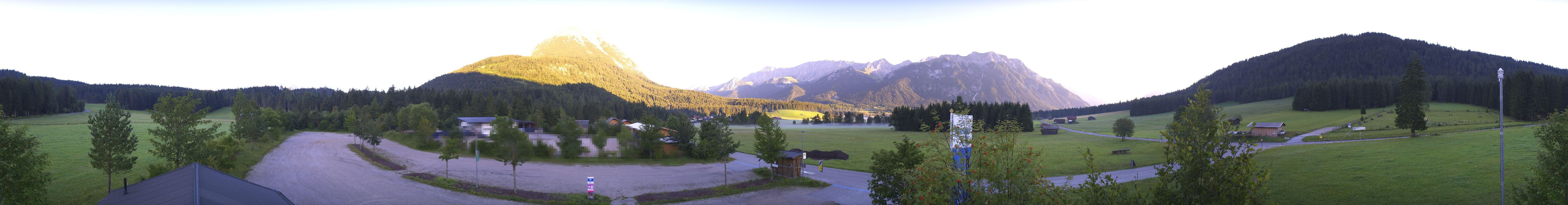 Archiv Foto Webcam Leutasch Moos - Rödlach Parkplatz