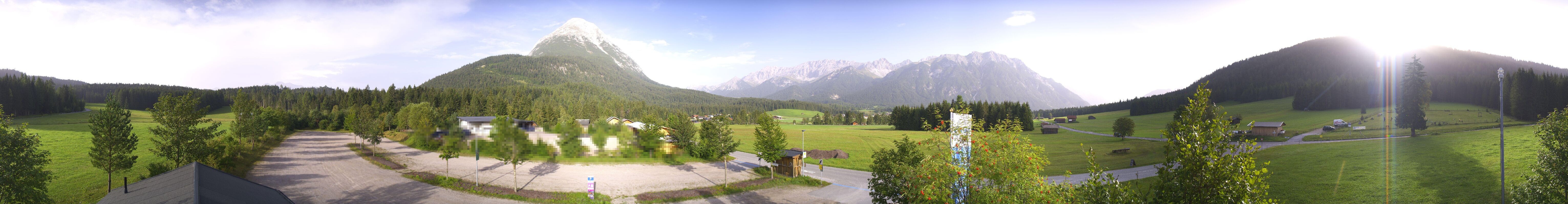 Archiv Foto Webcam Leutasch Moos - Rödlach Parkplatz