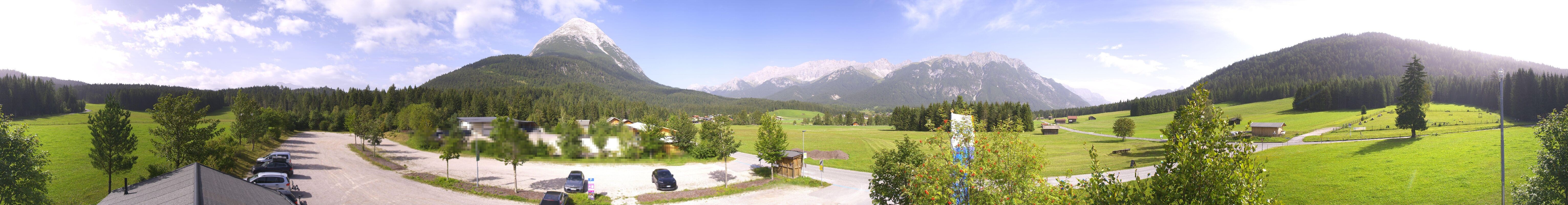 Archiv Foto Webcam Leutasch Moos - Rödlach Parkplatz