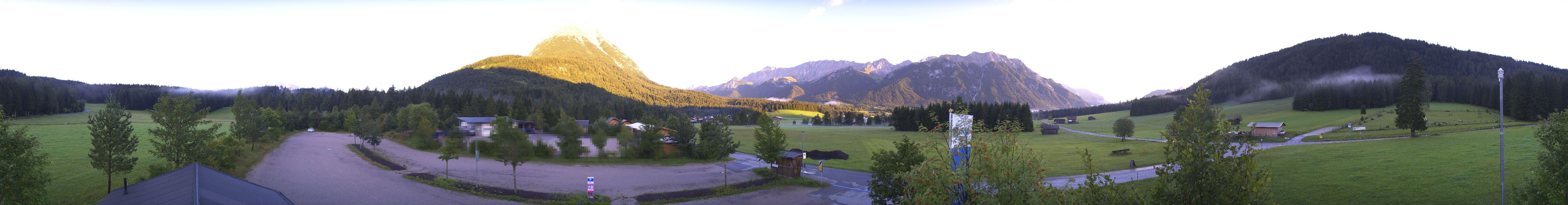 Archiv Foto Webcam Leutasch Moos - Rödlach Parkplatz