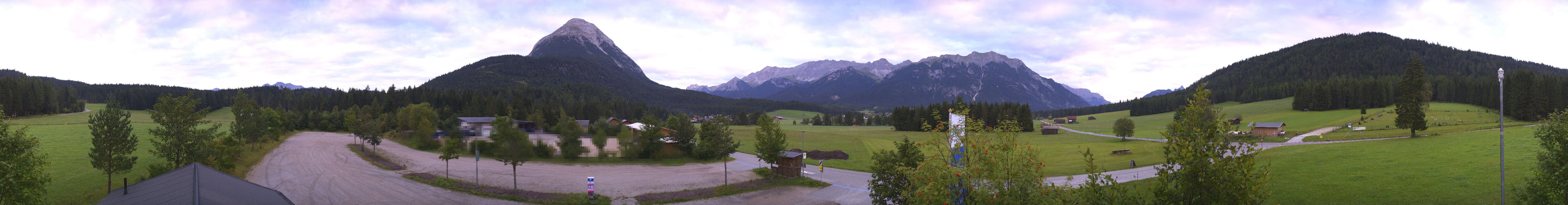 Archiv Foto Webcam Leutasch Moos - Rödlach Parkplatz
