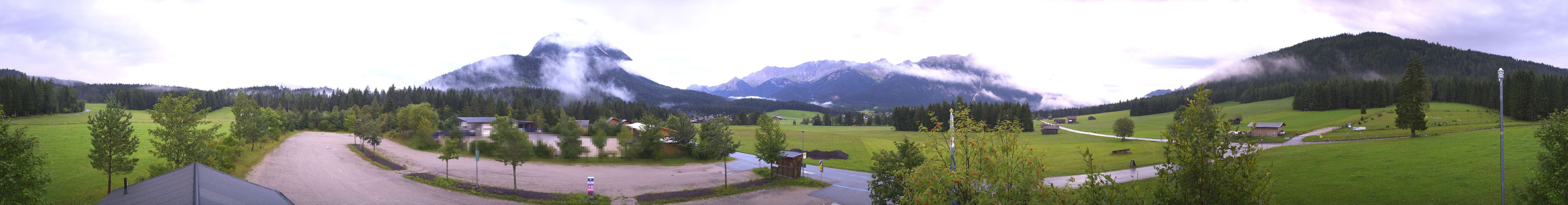 Archiv Foto Webcam Leutasch Moos - Rödlach Parkplatz