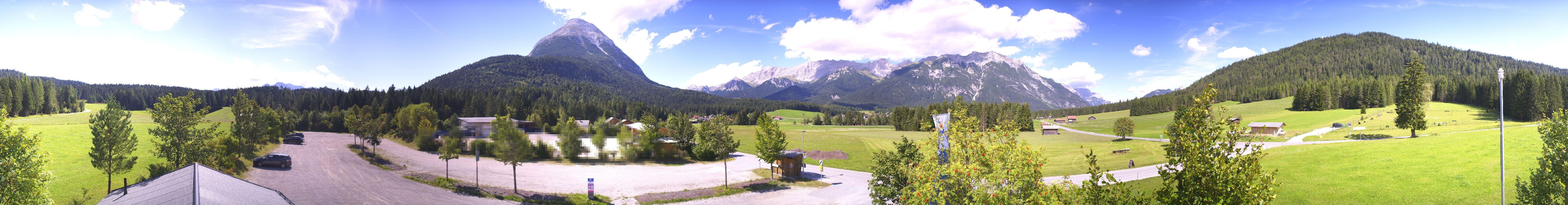 Archiv Foto Webcam Leutasch Moos - Rödlach Parkplatz