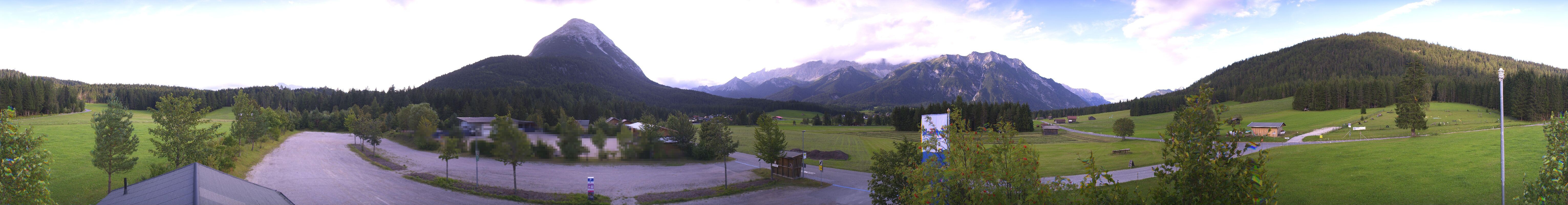 Archiv Foto Webcam Leutasch Moos - Rödlach Parkplatz