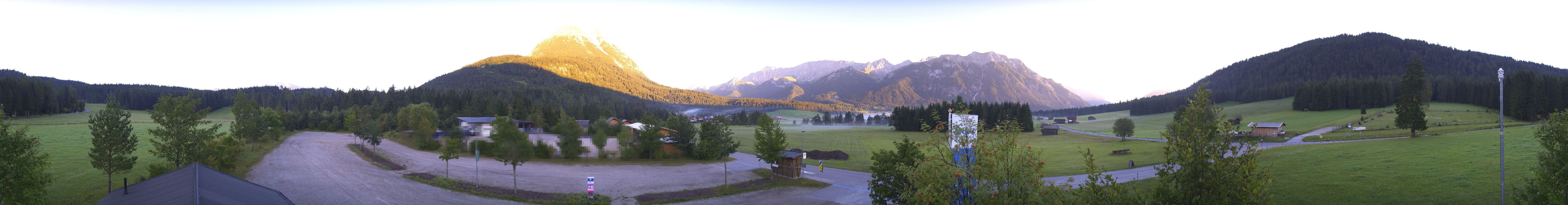 Archiv Foto Webcam Leutasch Moos - Rödlach Parkplatz