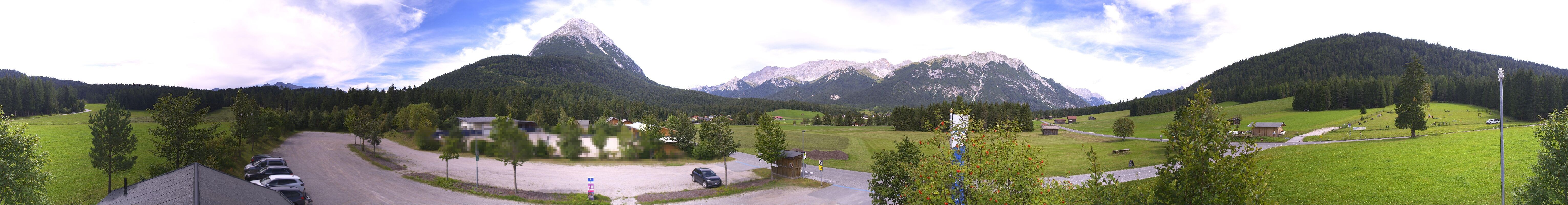 Archiv Foto Webcam Leutasch Moos - Rödlach Parkplatz