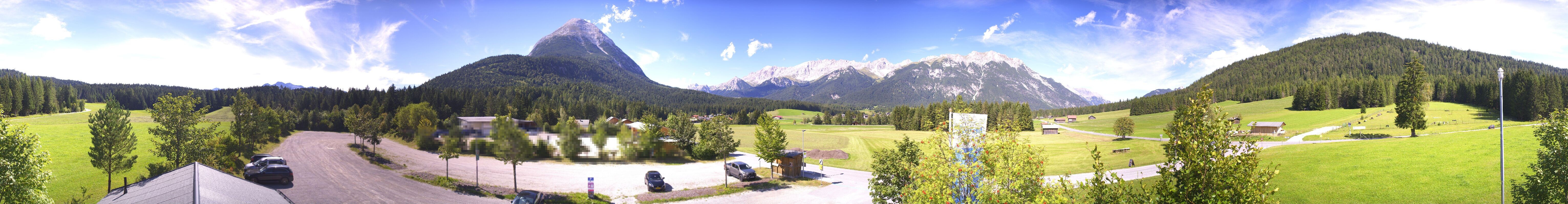Archiv Foto Webcam Leutasch Moos - Rödlach Parkplatz